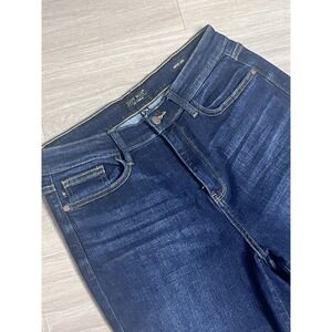 Judy Blue Jeans Womens 9/29 Dark Wash Retro Wide Leg High Rise Stretch Denim